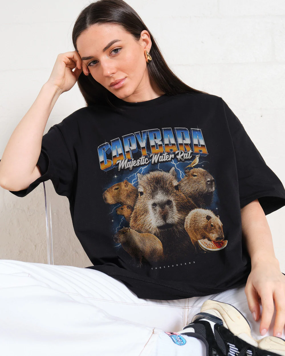 Martini Dirty Cocktail Club Oversized T-Shirt- Vintage Graphic